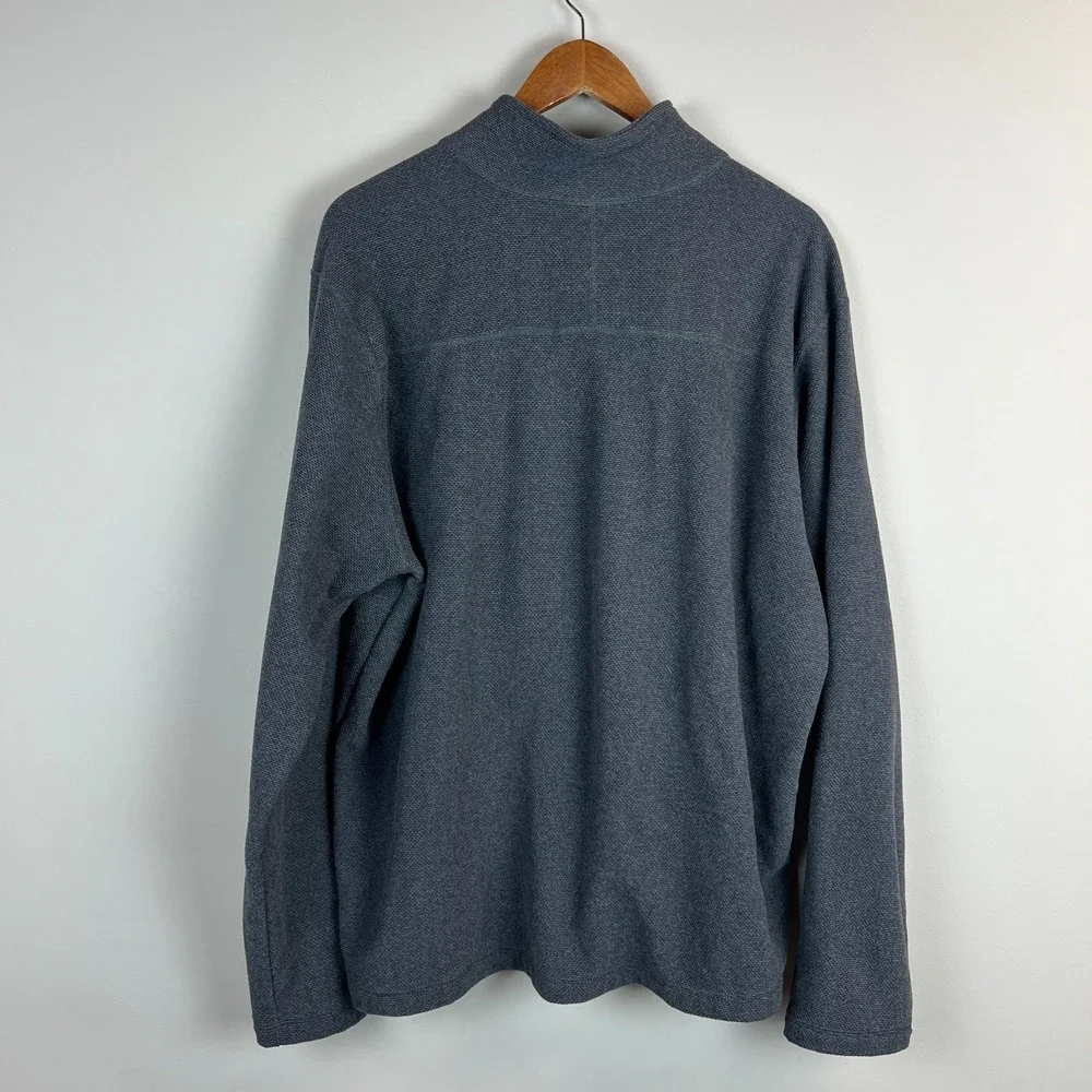 The‎ North Face 1/4 Zip Pullover Mens XXL Gray Textured Cap Rock Fleece Classic